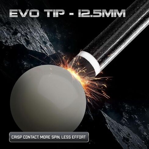 Evo Gemstone Glassfiber Pool Stick ، ​​عصي بركة انحراف منخفضة مع 5/16 * 18 دبوس مفصل وطرف 12.5 مم ، طرف Evo ، protaper الهجين in Saudi Arabia