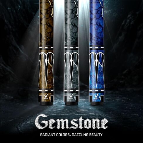 Evo Gemstone Glassfiber Pool Stick ، ​​عصي بركة انحراف منخفضة مع 5/16 * 18 دبوس مفصل وطرف 12.5 مم ، طرف Evo ، protaper الهجين in Saudi Arabia