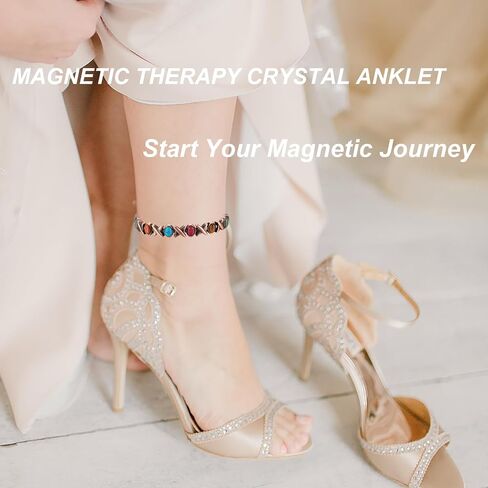 Copper Ankle Bracelet for Women, Pure Copper Coloured Turquoise Magnetic Anklet Jewelry, 3500 Gauss Magneti (0037A) in Saudi Arabia