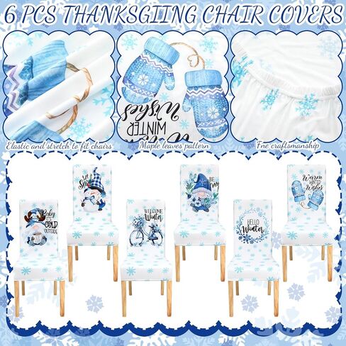 6 Pcs Fall Chair Covers Thanksgiving Stretch Removable Dining Chair Protector Washable Autumn Pumpkin Truck Buffalo Plaid Slipcovers for Dining Room Hotel Party Wedding Holiday Decor in Saudi Arabia