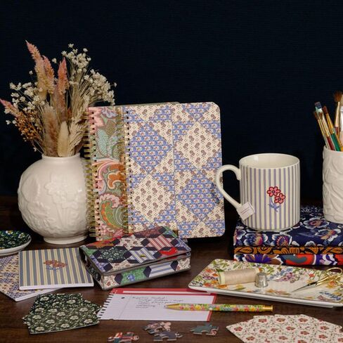 Vera Bradley Mini Spiral Notebook, College Ruled Paper, 8.25" x 6.25" with Pocket and 160 Lined Pages (Leaf Me Not Paisley) in Saudi Arabia