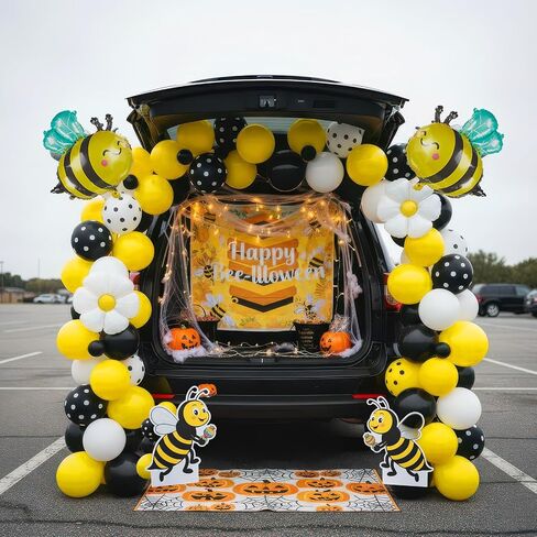 Bee balloon garland arch kit Retro brown balloon with daisy balloons for little honey Birthday Party what will it bee Gender Reveal baby shower bride to bee decorations (brown yellow sand white) in Kuwait