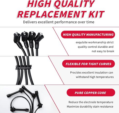 مجموعة من 6 PCS Spark Plugs Set 671-6064 12192189 RC-GMX086 متوافق مع بويك ليسابري لوسيرن بارك أفينيو بونتياك بونفيل أولدزموبيل 88 LSS V6 3.8L in Kuwait