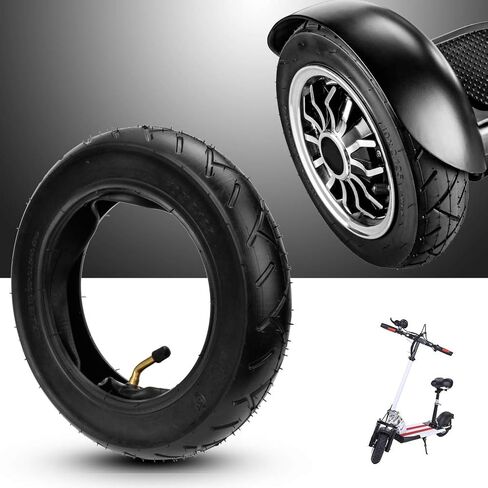 HIAORS 10x2.125 Scooter Tire and Inner Tube Replacement for Segway D40X F20 F25 F30 F40 E-Scooter, 10 inch Electric Scooter Tires for Gotrax G4 GXL V2 Kickscooter Tricycle with Bent Valve Stem(2 Pack) in Saudi Arabia