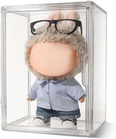 XL Display Case متوافق مع Labubu Pop Mart ، Acrylic Clear Display Box Shelf لـ Pop Mart Labubu Doll ، 1Pack in Kuwait