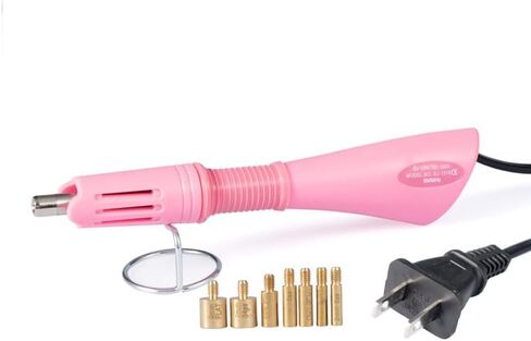Hotfix Rhinestone Applicator Kit wiht Rhinestones,Professional Iron-on Setter Tool,7-in-1 Hot Fix Wand Crystal Gem Rhinestone Hot fix Kit Tool (Purple) in Kuwait