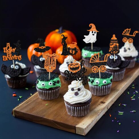 1Pc Till Death Do Us Part Cake Topper Black Glitter Happy Halloween Cake Topper Decorations Halloween's Day Theme Birthday Party Cake Decorations Supplies in Saudi Arabia
