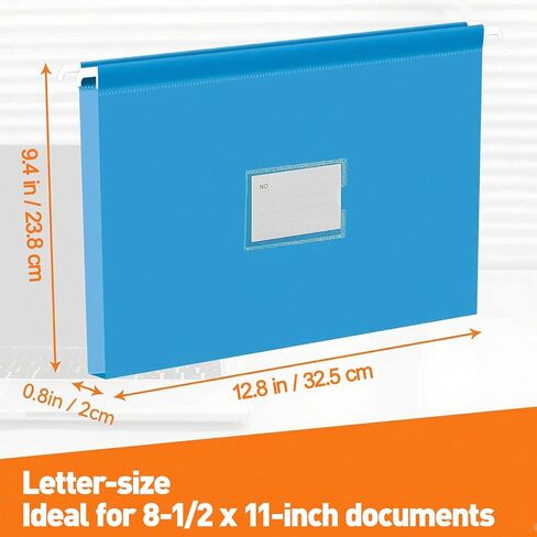 Hanging File Folder with Tab,BOENFU 24 Pack File Folder for School Home Work Office Organization(Letter Size, 5 Colors, 25-Pack,2 Markers) in Saudi Arabia