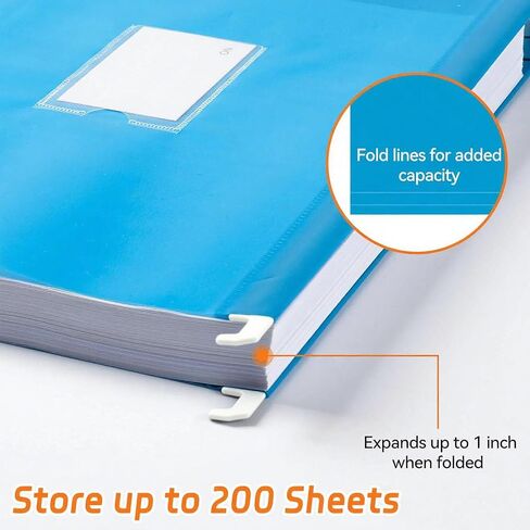 Hanging File Folder with Tab,BOENFU 24 Pack File Folder for School Home Work Office Organization(Letter Size, 5 Colors, 25-Pack,2 Markers) in Saudi Arabia