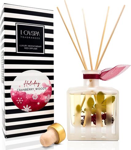 LOVSPA Sleep Lavender Vanilla Reed Diffuser Set | Spanish Lavender & Warm Madagascar Vanilla – Peaceful & Serene Scent for Rest & Relaxation | Made in The USA in Saudi Arabia