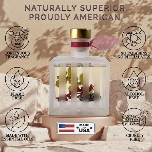 LOVSPA Sleep Lavender Vanilla Reed Diffuser Set | Spanish Lavender & Warm Madagascar Vanilla – Peaceful & Serene Scent for Rest & Relaxation | Made in The USA in Saudi Arabia