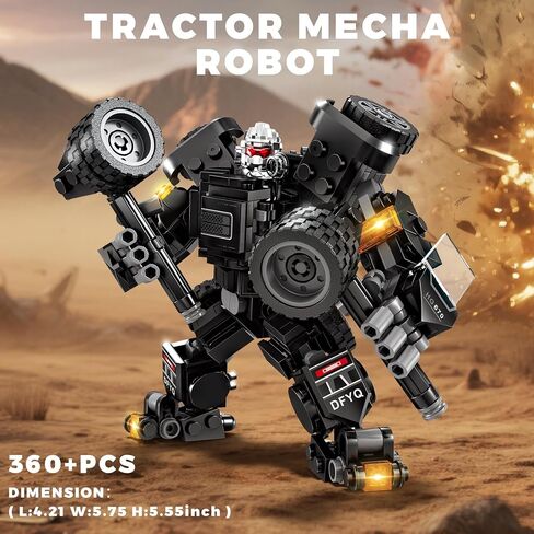 تحويل مجموعة لبنات البناء الروبوت الميكانيكية ، 4 أنواع من تدمير City City Mecha Figure مع الأسلحة ، هدية روبوتات إبداعية رائعة للبنين المراهقين (1448 جهاز كمبيوتر) in Kuwait