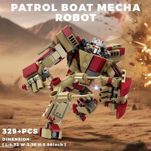 تحويل مجموعة لبنات البناء الروبوت الميكانيكية ، 4 أنواع من تدمير City City Mecha Figure مع الأسلحة ، هدية روبوتات إبداعية رائعة للبنين المراهقين (1448 جهاز كمبيوتر) in Kuwait