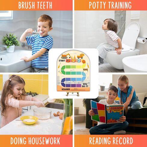 Dinosaur Theme Wooden Reward Chart, Behavior Reward Charts, Incentive Responsibility Chart for Boys Kids Toddlers Chore Homework Good Habits Assignments Attendance, 07 in Saudi Arabia
