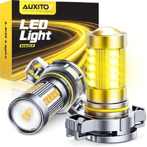 Auxito 5202 LED LED Light Light Light أو DRL ، True 1: 1 Mini Size ، 6500k Cool White 5202 Presentive for Cars ، Trucks ، SUVs ، Non-Polarity ، Pack of 2 in Kuwait