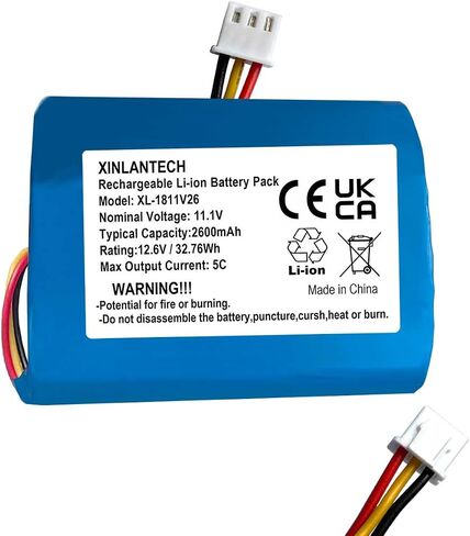 AOLIKES 11.1v 18650 3s1p 2600mAh Rechargeable Li-ion Battery Pack with Connector (1, XH2.54/2Pin) in Kuwait