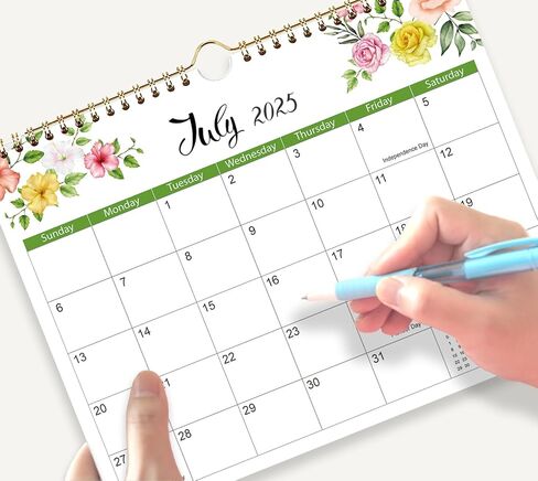 2025-2026 تقويم الحائط-2025-2026 يستمر التقويم من الآن إلى ديسمبر 2026 ، 8.5 "× 11" ، تقويم الأزهار للجدار أو المكتب ، التصميم المؤنث للمكتب أو المنزل أو المدرسة in Kuwait