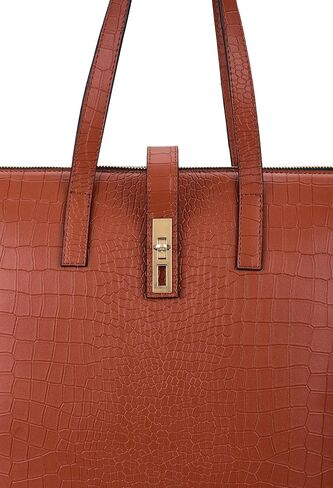 RENN- Laptop & Travel Tote Bag for Women 15.6" Inch Vegan Leather Laptop Bag Work Tote Bag Professional Bag (Without Smart Tracker, Black) in Kuwait