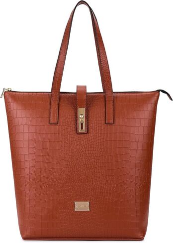 RENN- Laptop & Travel Tote Bag for Women 15.6" Inch Vegan Leather Laptop Bag Work Tote Bag Professional Bag (Without Smart Tracker, Black) in Kuwait