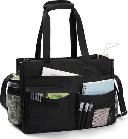 Teacher Tote Bags For Women Work, Large Tote Bags For Women With 20 Pockets Zip Top Utility in Kuwait