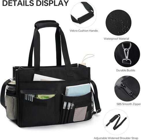 Teacher Tote Bags For Women Work, Large Tote Bags For Women With 20 Pockets Zip Top Utility in Kuwait