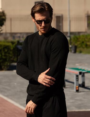 COOFANDY MENS CREWNECK SWEACE SLIM FIT خفيفة الوزن متماسكة لللباس غير الرسمي لفاتين السترات الصوفية in Saudi Arabia
