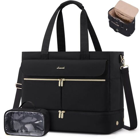 LOVEVOOK Weekender Bags for Women, Wide Open Large Travel Duffle Bag with Shoe Compartment, Carry on Overnight Bags, Hospital Bag for Women Labor Delivery with Wet Pocket in Saudi Arabia