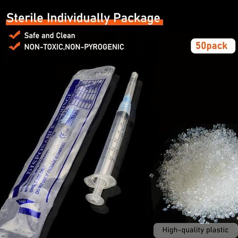 50 حزمة 3ML/CC محاقن Luer Lock Lab القابلة للتصرف مع إبرة سعة 1.0 بوصة 21GA ، معبأة بشكل فردي معبأة بشكل فردي in Kuwait