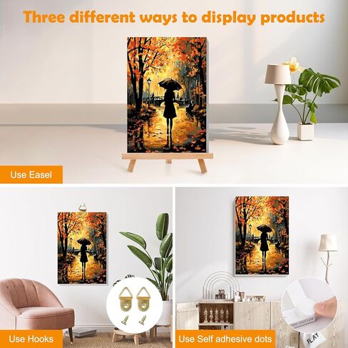 MOGTAA Paint by Numbers Kit for Adults Beginners with Frame, Flowers in Vase Adult Paint by Number Kits on Canvas with Easel, Easy DIY Oil Painting Kits for Home Decor, 8x12in in Kuwait