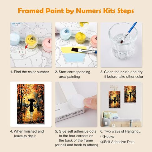 MOGTAA Paint by Numbers Kit for Adults Beginners with Frame, Flowers in Vase Adult Paint by Number Kits on Canvas with Easel, Easy DIY Oil Painting Kits for Home Decor, 8x12in in Kuwait