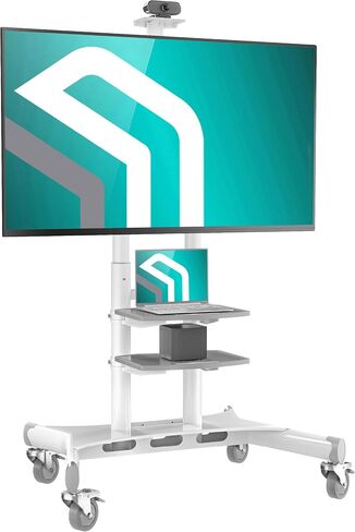 ONKRON Motorized TV Stand with Wheels for 50-86 Inch TVs up to 200 lbs, TV Portable Stand Adjustable Height with Remote Control, Motorized Lift max VESA 800x500 Mobile TV Cart Rolling TV Stand Black in Saudi Arabia