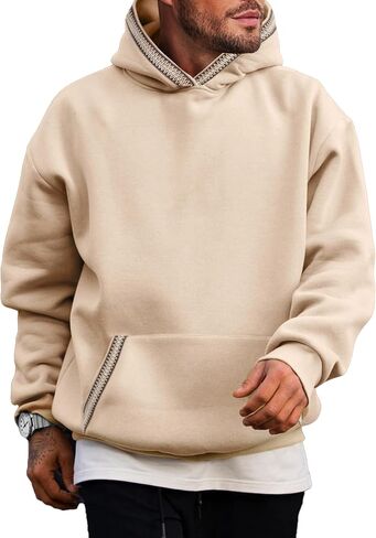 JMIERR Mens Hoodies Pullover Casual Cotton Fleece Hooded Sweatshirts Long Sleeve Shirts in Saudi Arabia