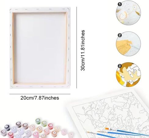 Music Paint by Numbers Kit for Adults - DIY Colorful Guitar Collection Painting on Canvas 16x20 Inches, Acrylic Paint Set, Suitable for Beginners, Art for Home Decoration or Gifts in Saudi Arabia
