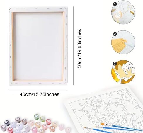 Music Paint by Numbers Kit for Adults - DIY Colorful Guitar Collection Painting on Canvas 16x20 Inches, Acrylic Paint Set, Suitable for Beginners, Art for Home Decoration or Gifts in Saudi Arabia
