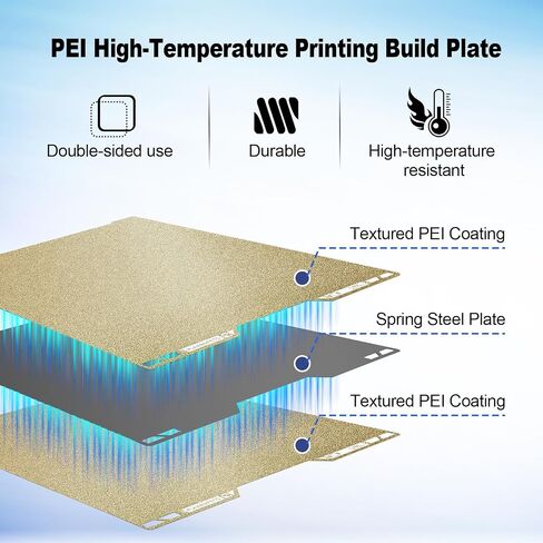 346x355mm H2D Plate ، Stars + Rainbow Confetti Film ، PEF مزدوج الوجه من الفولاذ الفولاذ المسخن ، لورقة Bambu Lab H2D 3D SPRING STEEL in Saudi Arabia