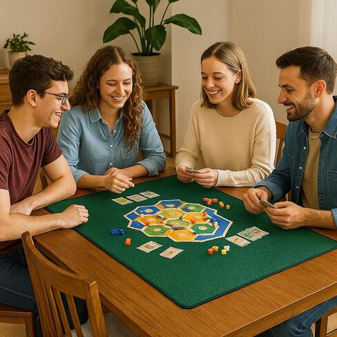 5mm Game Game Mat 36 × 48 بوصة ، Mahjong Mat for Table مع حقيبة حمل ، Neoprene Playmat ، غطاء طاولة لألعاب الطاولة ، البلاط ، البوكر ، آر بي جي والدومينو - الأزرق in Kuwait