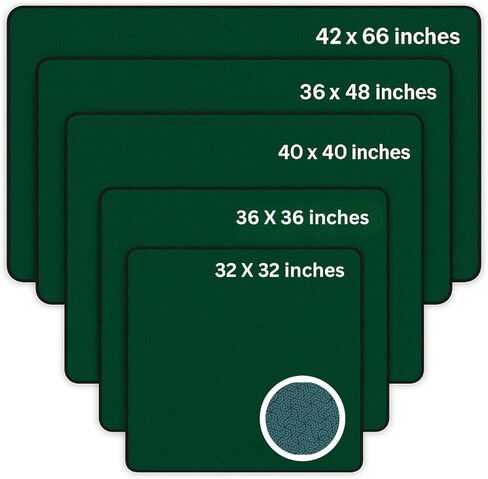5mm Game Game Mat 36 × 48 بوصة ، Mahjong Mat for Table مع حقيبة حمل ، Neoprene Playmat ، غطاء طاولة لألعاب الطاولة ، البلاط ، البوكر ، آر بي جي والدومينو - الأزرق in Kuwait