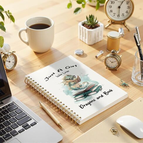 Vintage Rose Floral Spiral Notebooks, Moody Floral Notebook Journal, Books Lovers Journal Diary Writing Gift, Dark Cottagecore Flower Aesthetic Office Supplies Gifts for Women, 5.5x8.3 Inch in Kuwait