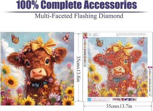 Diamond Painting Kits for Adults, Cat Book Diamond Art Kits for Beginners, 5D DIY Full Drill Diamond Painting Kits for Home Wall Decor 14x14 Inch in Kuwait