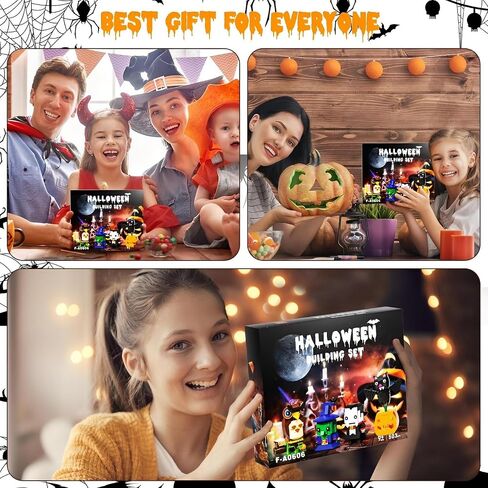 Halloween Figure Building Set, Pumpkin Ghost Witch Devil Horror Building Blocks Compatible with Lego for Adults, Home Decor Toy 530Pcs in Kuwait