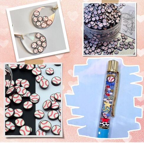SUNNYCLUE About 100G Football Polymer Clay Slices Sports Flatback Charms Bulk 5mm Soft Sport Soccer Ball Flakes Sprinkles Small Cabochons Slice for DIY Crafting Nail Art Cellphone Decoration Findings in Saudi Arabia