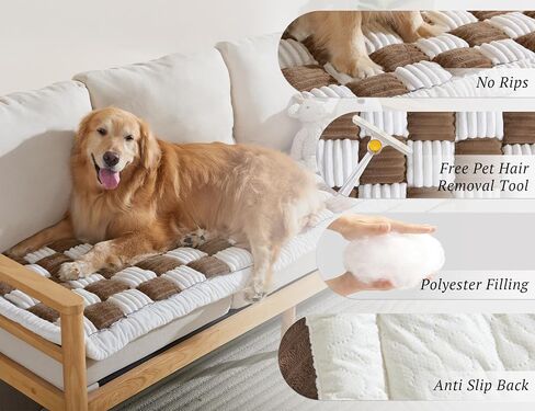 Dog Sofa Cover for Couch Protectors Washable Throw Blanket for Dogs Pet Couches Protector 27.6x70.9in Brown Sofa Pads for Couches Funnyfuzzy Pet Non-slip Sectional Couch Covers for Dog Cat Sofas Bed in Saudi Arabia