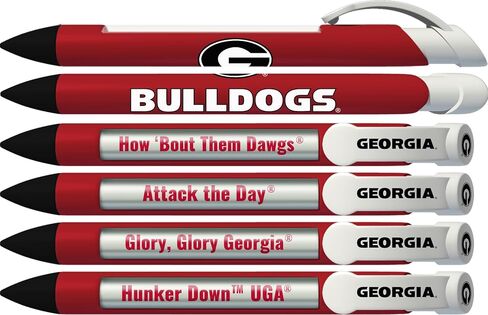 Greeting Pen Georgia Bulldogs Gift Set - 2 Pocket Notebooks and 4 Translucent Pens (2604) in Saudi Arabia