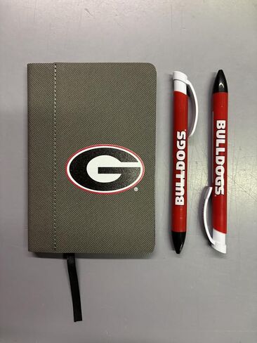 Greeting Pen Georgia Bulldogs Gift Set - 2 Pocket Notebooks and 4 Translucent Pens (2604) in Saudi Arabia