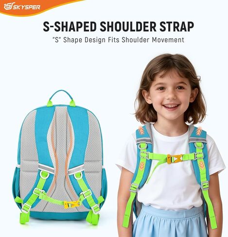 SKYSPER Kids Backpack for School 15" H Kindergarten Elementary Bookbag Children Travel Daypack for Camping in Kuwait