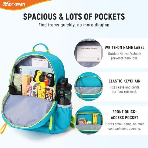SKYSPER Kids Backpack for School 15" H Kindergarten Elementary Bookbag Children Travel Daypack for Camping in Kuwait