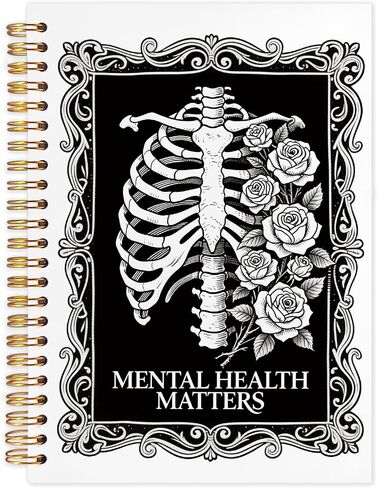 WUCHJ the Overthinker Tarot Card Spiral Notebook Journal, Gothic Goth Skull Notebook Journal, Witchy Journal, Goth Office Supplies, Witchy Stuff Spiral Notebook 5.5x8.3 in Saudi Arabia