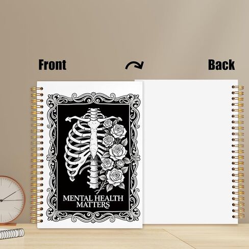 WUCHJ the Overthinker Tarot Card Spiral Notebook Journal, Gothic Goth Skull Notebook Journal, Witchy Journal, Goth Office Supplies, Witchy Stuff Spiral Notebook 5.5x8.3 in Saudi Arabia