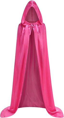 Toonrain الطول الكامل Cape Capeed Satin Cloak Halloween Cosplay Costume for للجنسين البالغين عيد الميلاد الرائعة عباءة الحفلات in Saudi Arabia