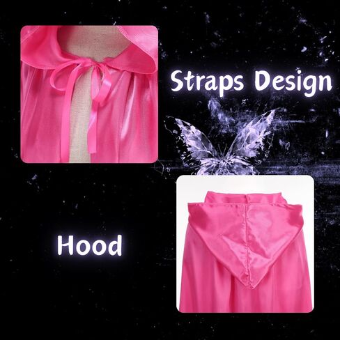 Toonrain الطول الكامل Cape Capeed Satin Cloak Halloween Cosplay Costume for للجنسين البالغين عيد الميلاد الرائعة عباءة الحفلات in Saudi Arabia